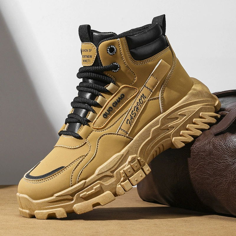 Мужская обувь осень новые мужские ботинки Martin модные дикие рабочие ботинки противоскользящие и износостойкие ботинки пустыни на толстой подошве
