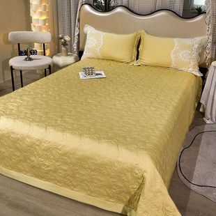 Quilted Bed Cover Light Luxury Bed Sheet Three-piece Set High-end Bedspread Tatami Layover Blanket Dust Cover Bed Skirt Protective Cover
