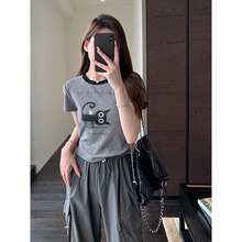��Ƥ���� ������С�̿����ݻ�ɫ��ͨӡ������T��Ů������H033014