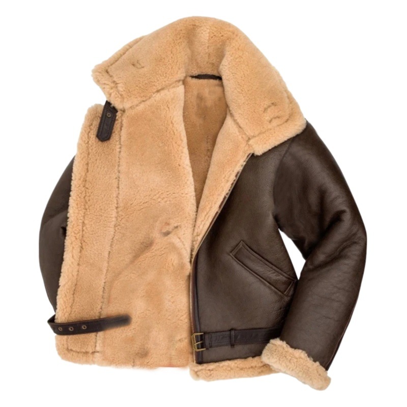 En stock al por mayor 2021 Comercio exterior nuevo abrigo de piel uno de los hombres chaqueta de piel sintética engrosada independiente