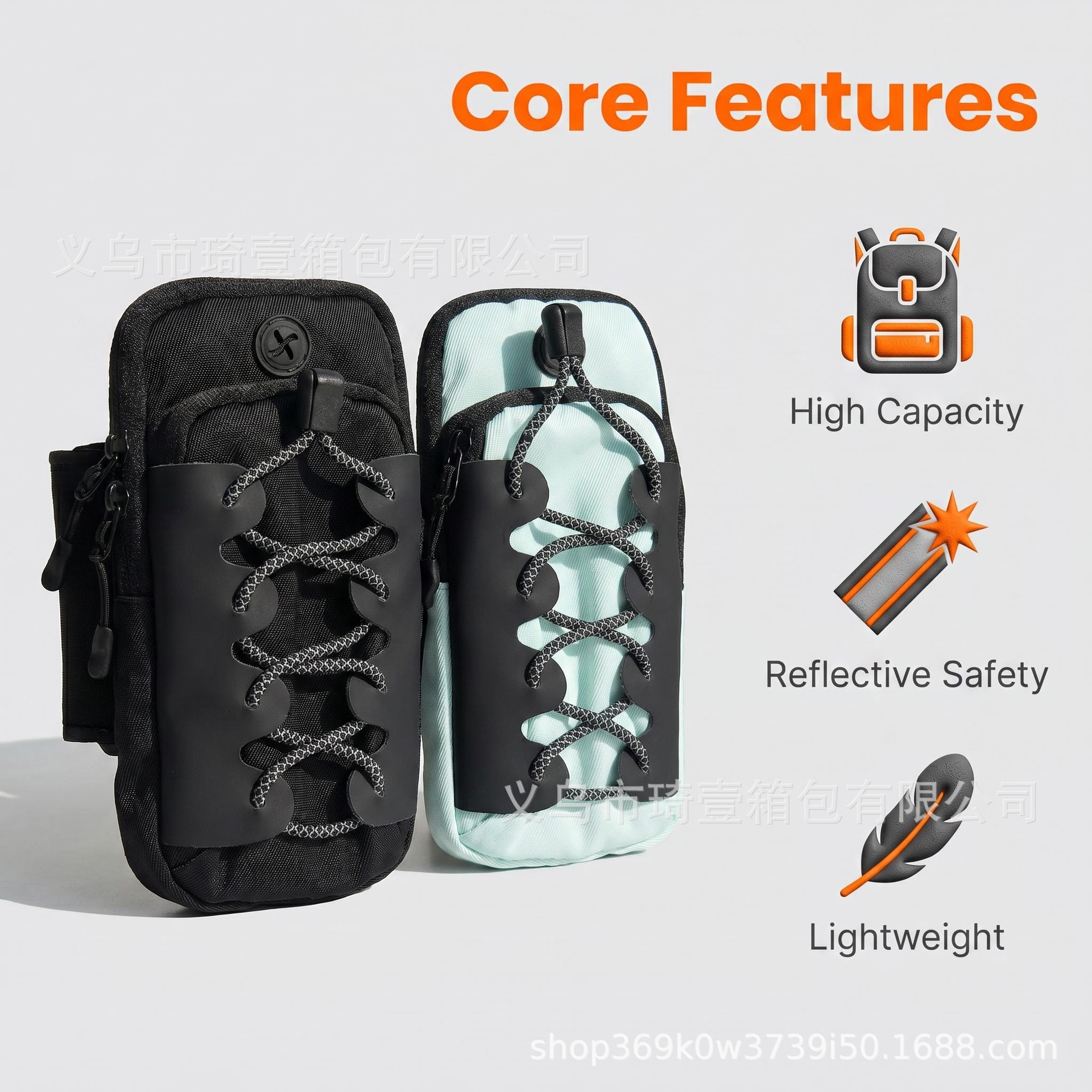 Factory Direct Sales of New Reflective Mobile Phone Arm Bags, Sports Arm Sleeves, Wrist Bags, Outdoor Fitness Safety Reflective Mobile Phone Bags