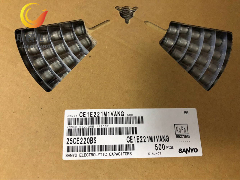 25v220uf 8X10 Sanyo三洋铝电解贴片电容 25CE220BS 整盘出