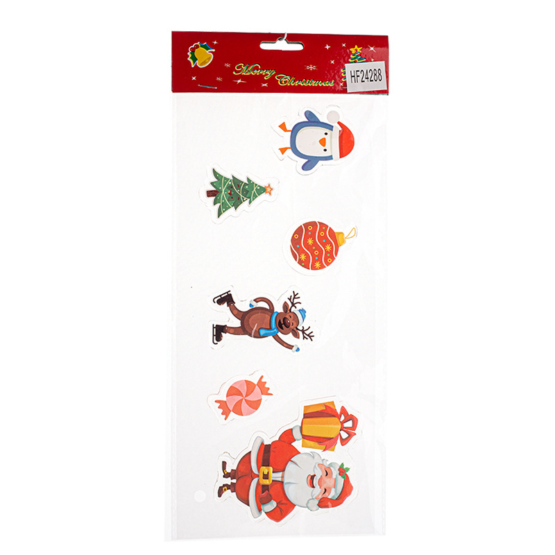 Customizado pegatinas de vidrio de Navidad PVC automóvil pegatinas electrostáticas ventanas pegatinas de puertas suministro de impresión al por mayor