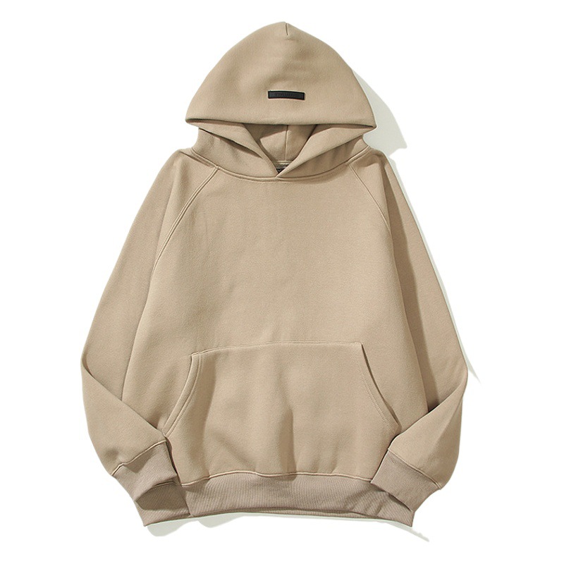 TEMOR DE DIOS FOG doble línea ESSENTIALS suéter con capucha forrado de lana FOG hombres y mujeres pareja suéter de talla grande