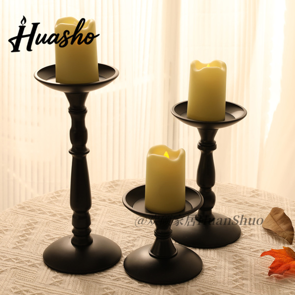 American -style candlestick retro black ironing ornament candle…