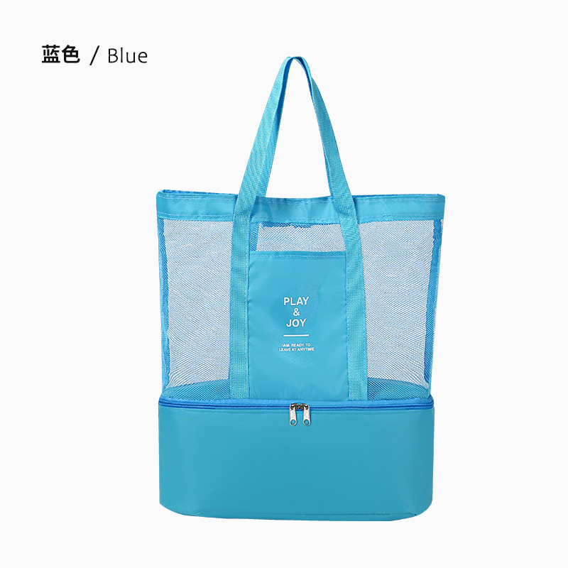 Bolsa de playa de malla de viaje al aire libre bolsa de baño bolsa de viaje portátil bolsa de lavado de gran capacidad bolsa de almacenamiento de cosméticos