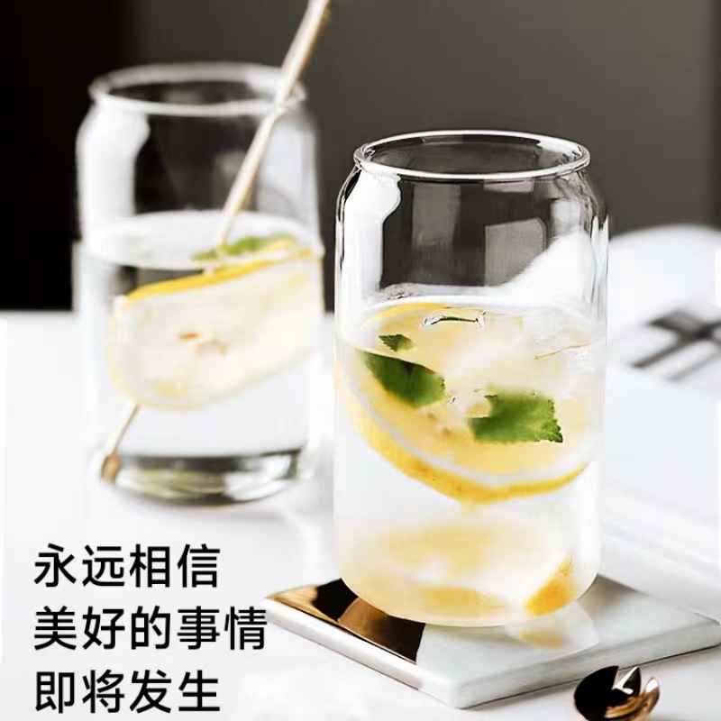 Taza de Coca-Cola de viento creativa taza de bebida casera taza de vidrio resistente a altas temperaturas taza de jugo taza de té de leche