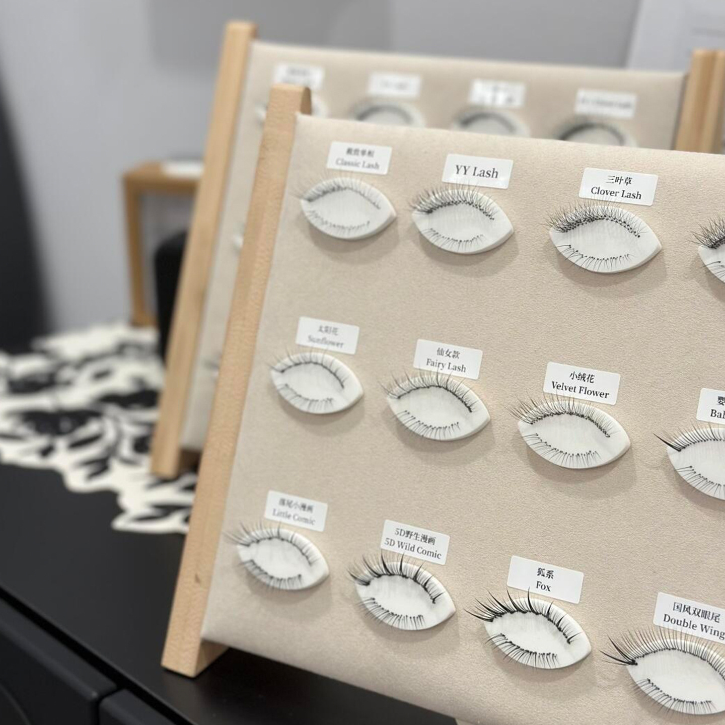 Las pestañas almacenan flores molde de impresión de polvo para principiantes herramientas de esponja de injerto de pestañas falsas ayudantes de pestañas falsas