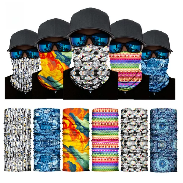 Xunhui Pattern Series Warm Magic Headband Protective Cycling Equipment Outdoor Ski Headgear Mask Seamless Scarf