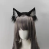 Black and white cat girl hair hoop