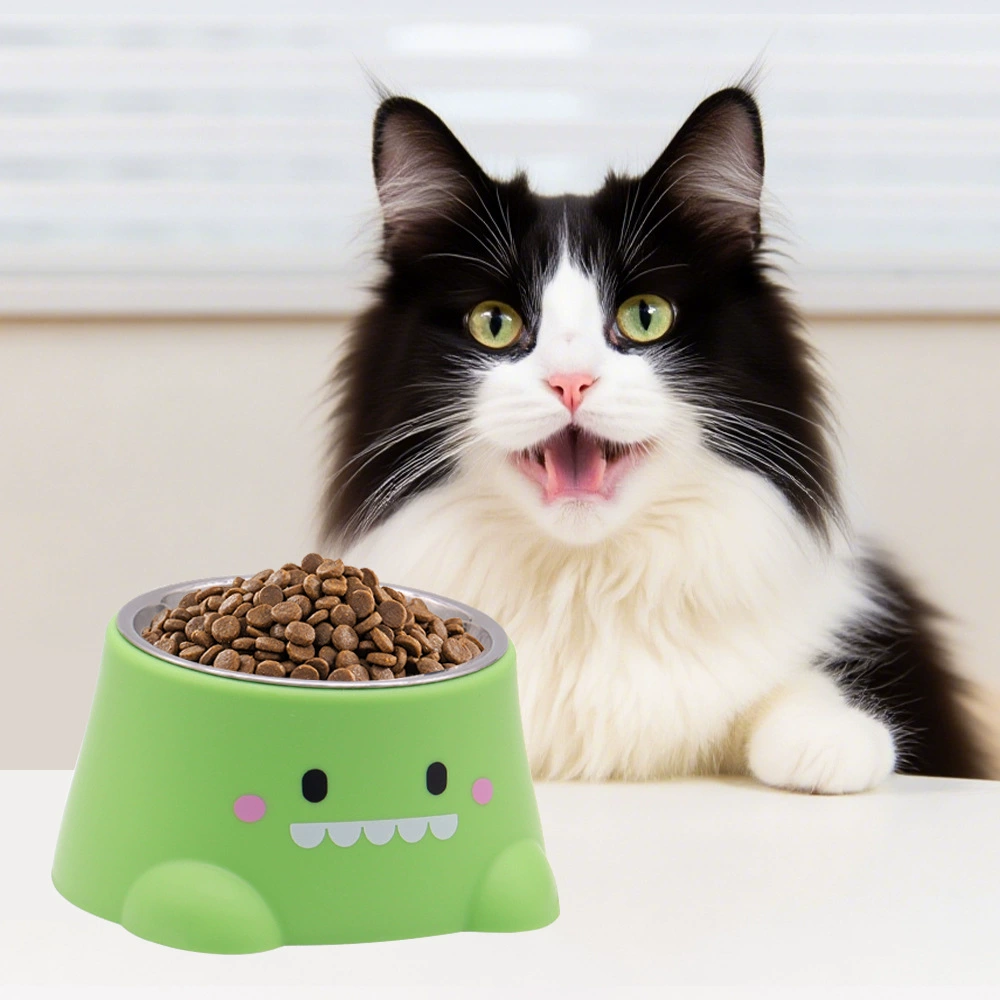 Миска для кошек, противоударная, высокая защита шеи, кормушка для кошек, миска для воды для кошек, миска для домашних животных, красивая посуда для кошек и собак из нержавеющей стали