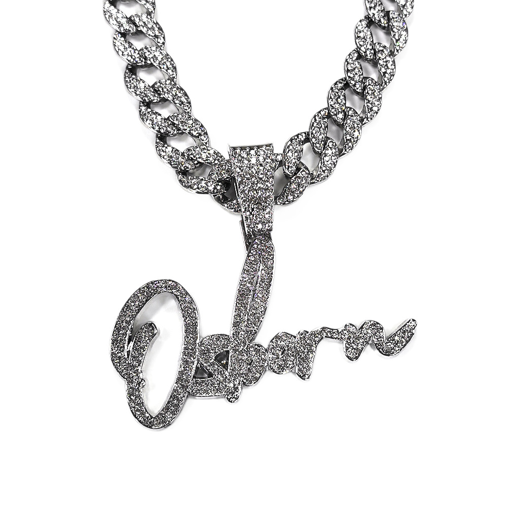 Europa y los Estados Unidos Hip Hop Collar Colgante de letras Osborn Nicho diseño Inswind nombre de hombre y mujer Collar personalizado
