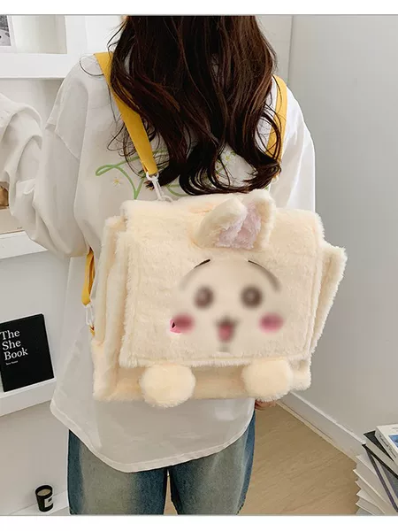 Dropshipping plush cartoon Cinnamoroll backpack, KT cat electric cat iPad bag, kawaii student tutoring bag