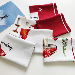 Customized to Make New Plant and Flower Series Cotton Tea Towels, Export Printed Cotton Tea Towels, Kitchen Towels