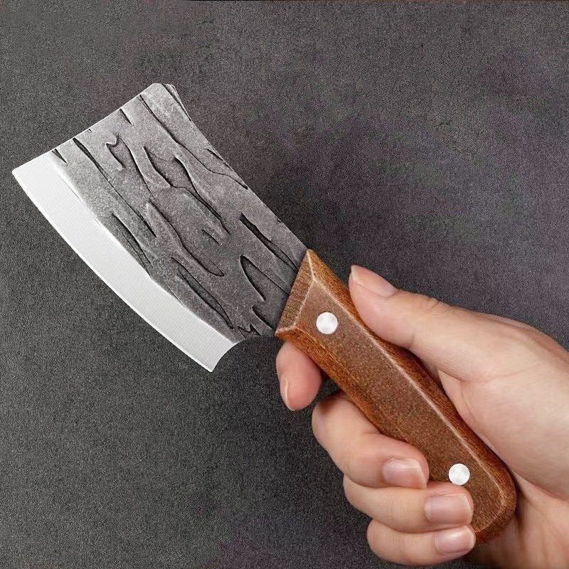 家用锻打不锈钢迷你小菜刀厨房便携切水果锋利野炊切肉刀露营刀具