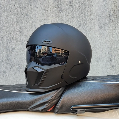 3C Certified Motorcycle Retro Helmet for, Motosiklet dəbilqələri - m-matt-black-black-tea