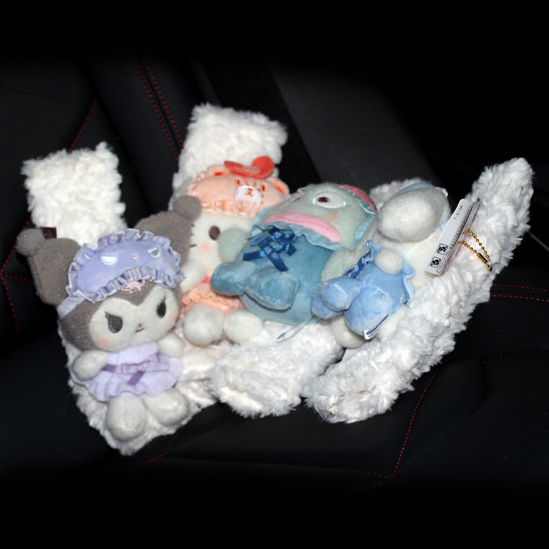 Pajamas Sanrio Safety Belt Shoulder Pads Cute Cartoon Plush Car Protective Cover Car Protective Cover for Couples