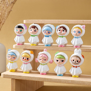 Sunny day doll adorable doll resin desktop small ornaments creative gifts trembles live on the blind bag wholesale