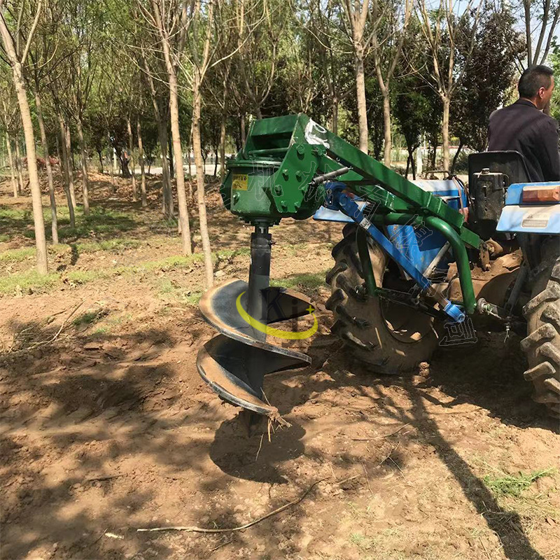 拖拉机后置打坑机 四轮车载式挖坑设备 果园植树园林植树挖地机