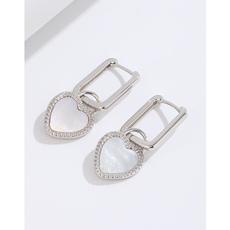 Precioso blanco fritillary pendientes para las mujeres 925 de plata de ley nicho diseño gotas para los oídos pendientes retro de alto grado de temperamento joyería del oído