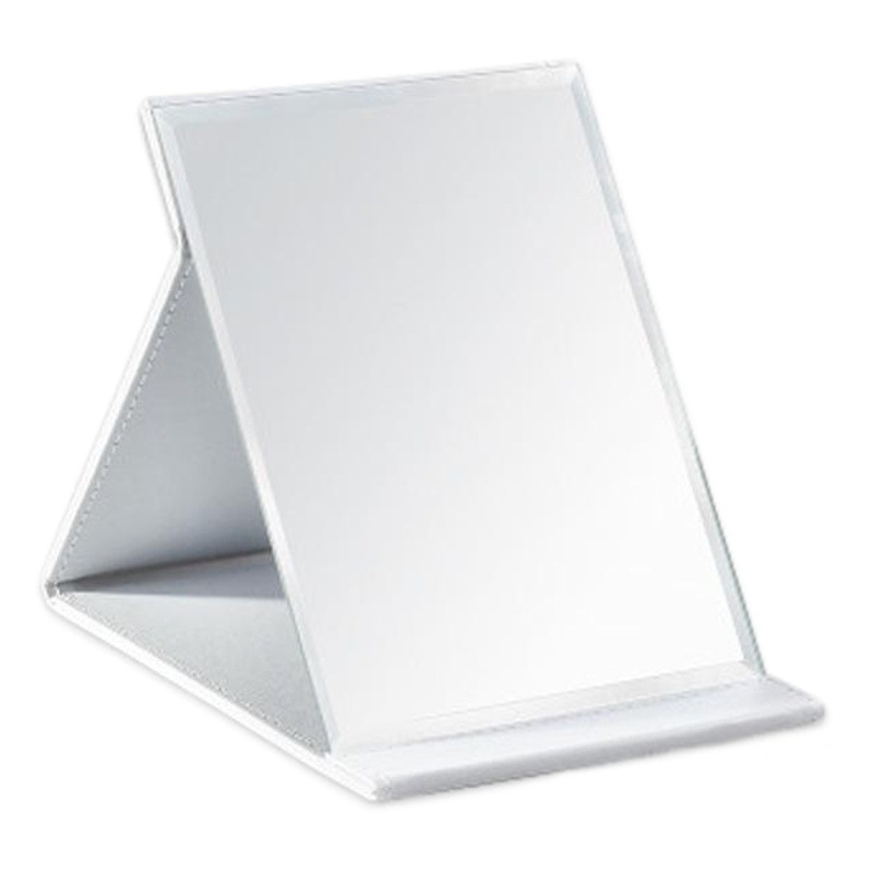 Espejo de cuero plegable espejo cosmético grande espejo vestidor portátil escritorio engrosada princesa espejo HD