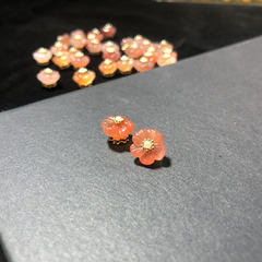 Natural South Red Agate Osmanthus Accessory Small Tassel Peach Blossom Necklace DIY Accessory Yanyuan Plum Blossom Accessory Small Tassel