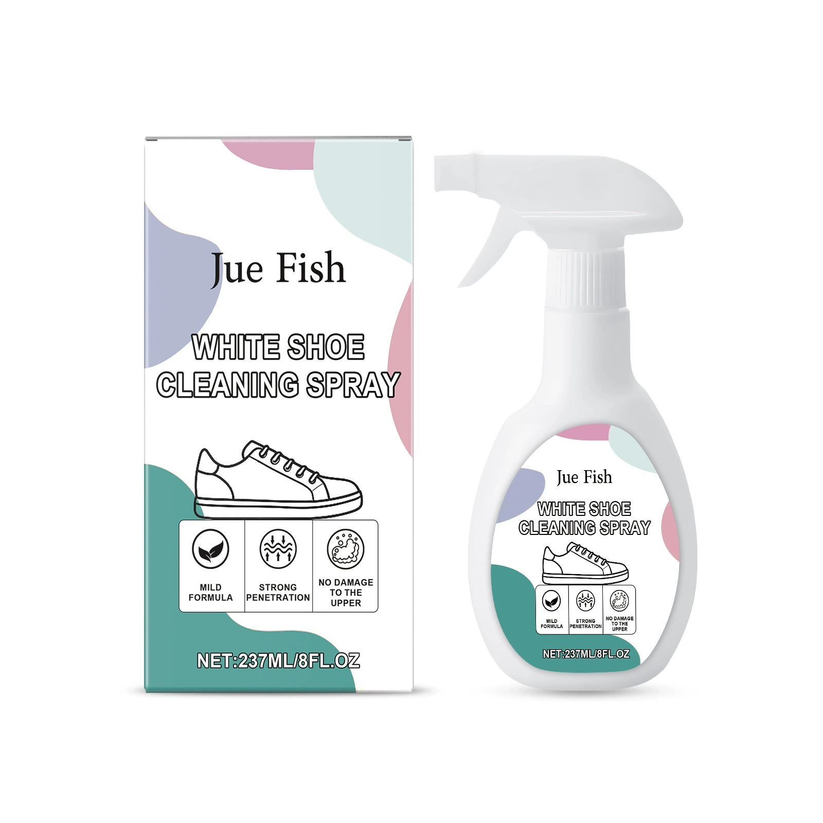 JUE FISH White shoes, handheld detergent