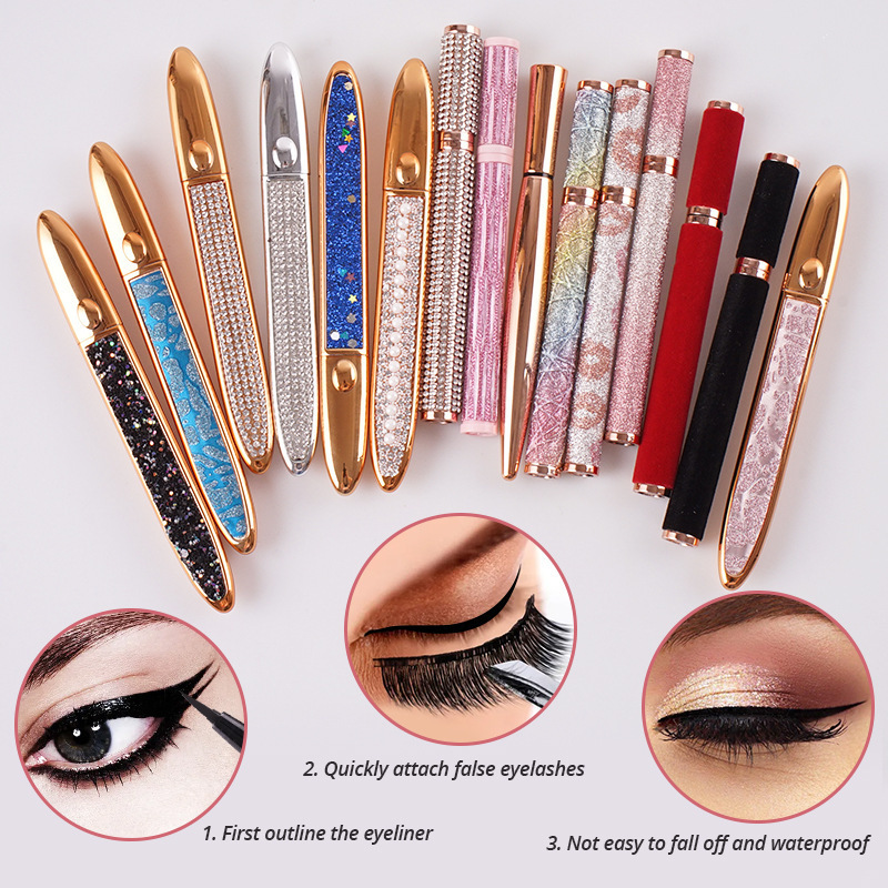 New Diamond Star Eyeliner Gel eyeliner non-glue self-adhesive eyelash a dual-use glue eyeliner_voghion.com