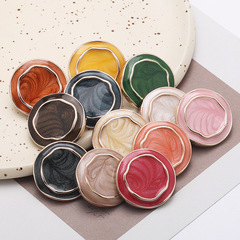 Small scented wind plastic button colorful electroplated shaped coat buttons sweater trench coat open jacket clothing decoration hand sewn button
