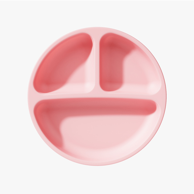 3 Gray Plate-Light Pink