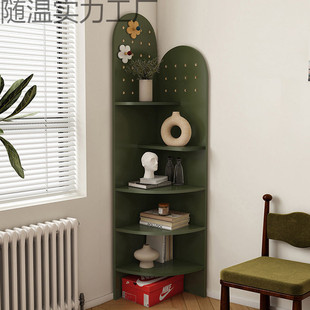 Simple Triangle Cabinet Living Room Wall Corner Cabinet Corner Cabinet Small Household Corner Cabinet Solid Wood Corner Storage Rack