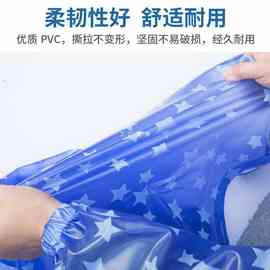 Q4Y4PVC围裙防水防油长款男女厨房透明塑胶围腰工厂水产工作加厚