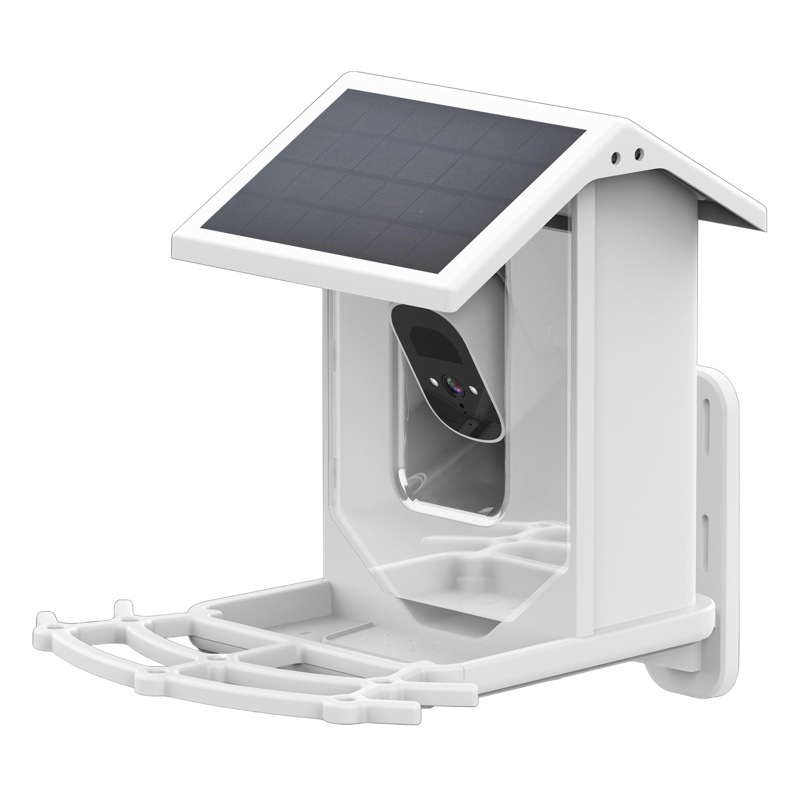 Comedero inteligente para pájaros con IA que reconoce más de 10,000 especies de aves, alimentador de mascotas de 5MP con energía solar, directo de fábrica.