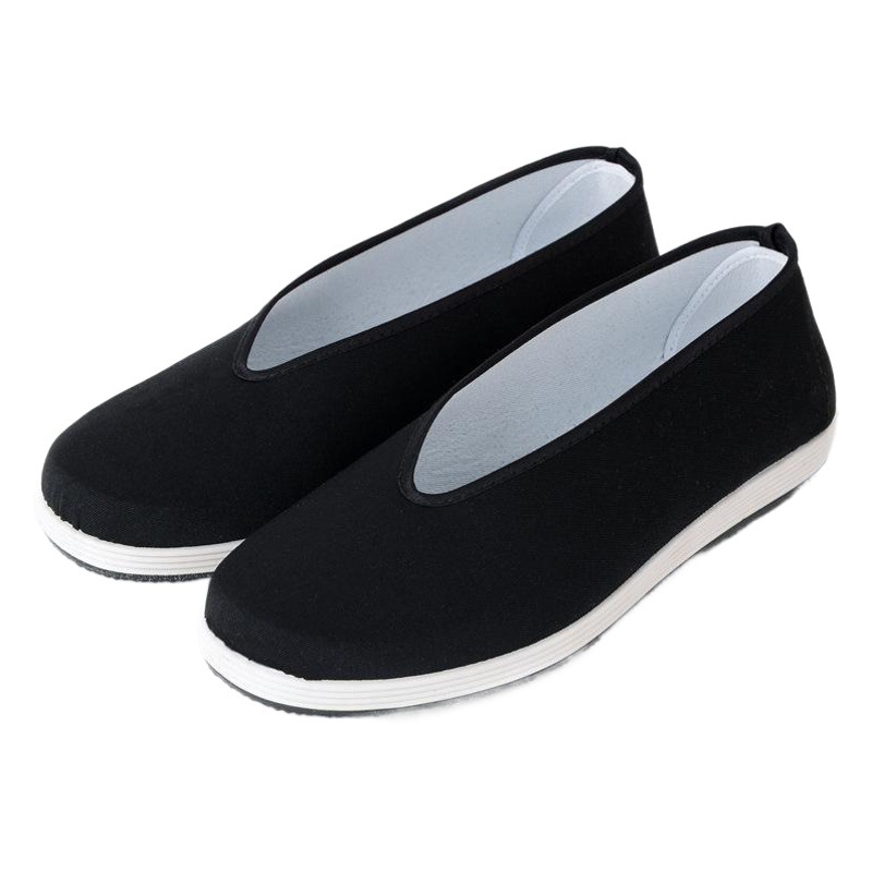 Old Beijing Cloth Shoes Men's Spring and Autumn Casual Single Shoes Middle-aged and Elderly Black Cloth Shoes Social Shoes Kung Fu Performance Shoes Round Mouth Cloth Shoes