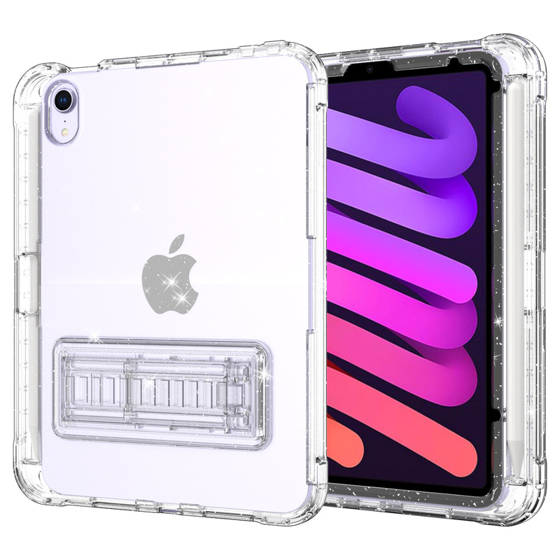 Suitable for iPad Mini7 Protective Case, Transparent All-Inclusive Anti-Fall Case, Pen Slot, Glitter Mini Tablet Protective Case, Simple Design Suitable for iPad Mini7 Protective Case, Transparent All-Inclusive Anti-Fall Case, Pen Slot, Glitter Mini Tablet Protective Case, Simple Design