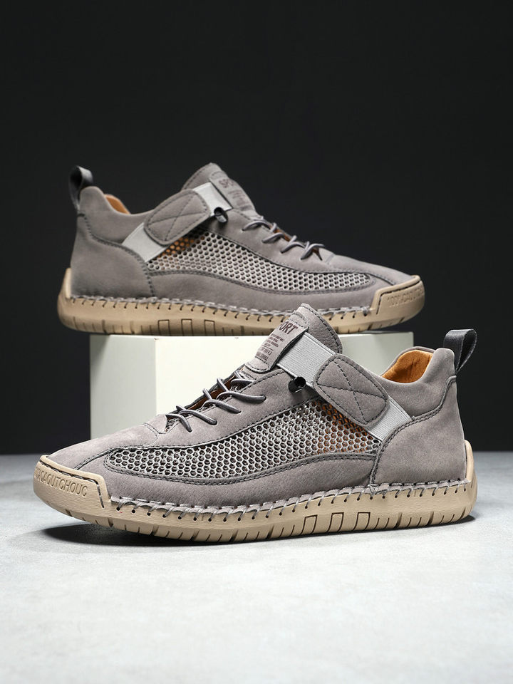 Giày thể thao lưới thoáng khí unisex form rộng phong cách năng động — 9889 màu kaki, 9889 màu trắng, 9889 màu xám, 9889 xanh da trời chi tiết 16