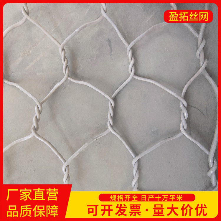 石笼网 单隔板pvc覆塑格宾石笼网 六角隔壁挡墙雷诺护垫石笼网