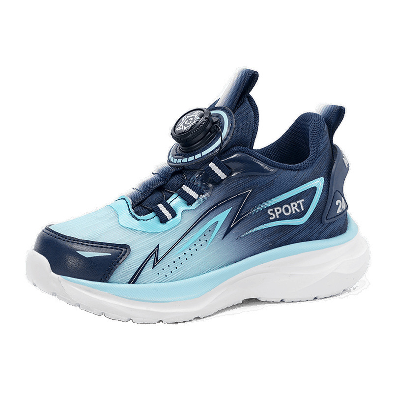 Zapatos para niños, modelos de primavera para niños 25, zapatos deportivos con hebilla giratoria para niños, zapatos deportivos de malla transpirables para niños de mediana edad, una pieza