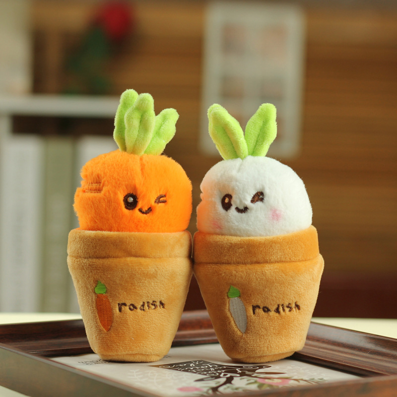 Rábano lindo conejo colgante de dibujos animados de peluche de juguete conejito muñeca bolsa colgante muñeca llavero muñeca