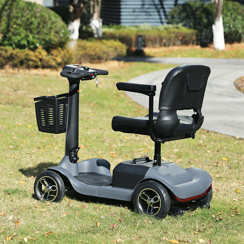 Elderly Mobility Scooter, Four-Wheeled Electric Vehicle for Disabled and Elderly, Small Household Electric Scooter, Low-Speed Folding Electric Vehicle