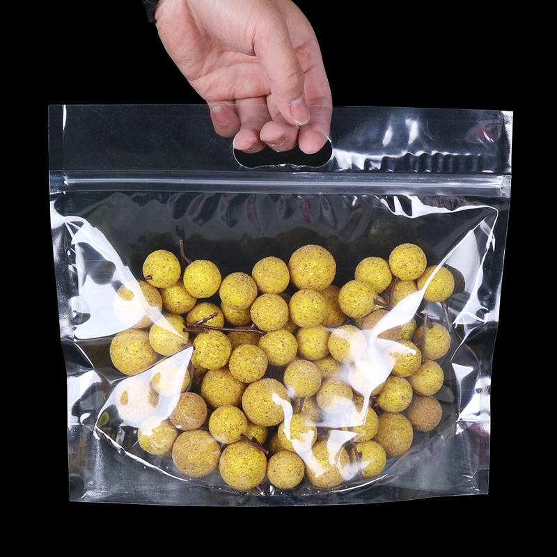 Bolsa de mano transparente, bocadillos, dulces, frutas secas, bolsas de plástico autoselladas, bolsas de horneado de cereales, bolsas de sellado fijas