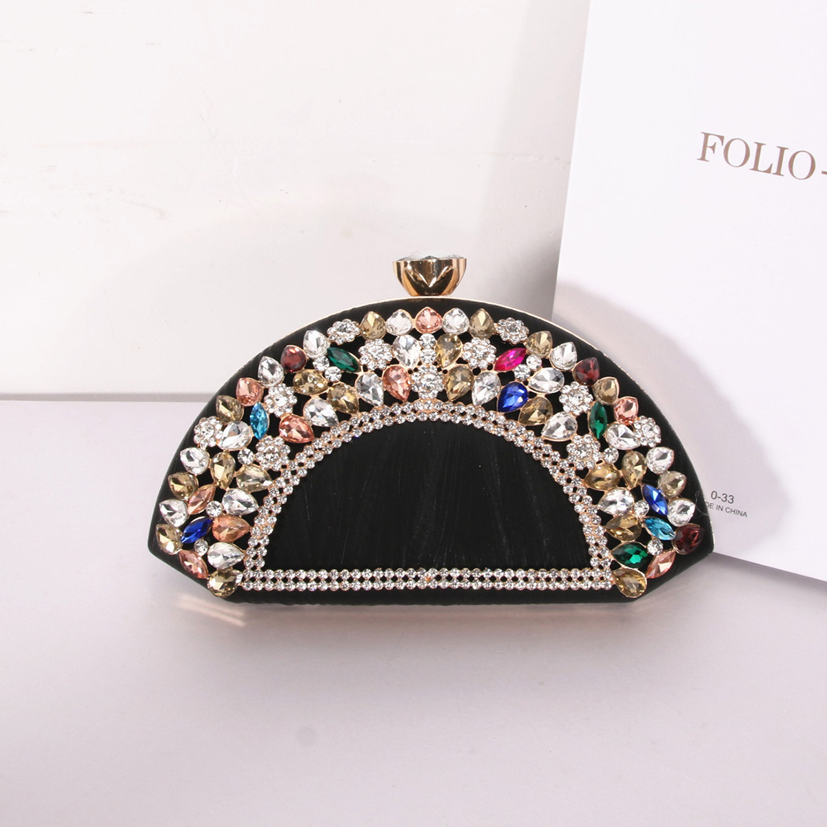 Factory Direct Women's Banquet Chain Handbag Fashion Diamond-Encrusted Evening Bag Crossbody New Sparkling Style - Thumbnail 3