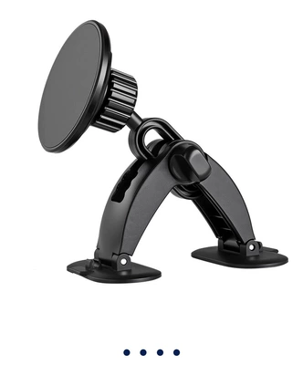 Car Phone Holder for Dashboard Navigation with 17mm Ball Head Curved Adhesive Base Mount (Car phone holder) - double-support-stilts-with-magnets