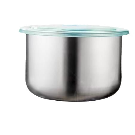 304 stainless steel fresh-keeping box with lid sealed jar 201 round fresh-keeping meal bowl storage box refrigerator convenient storage box