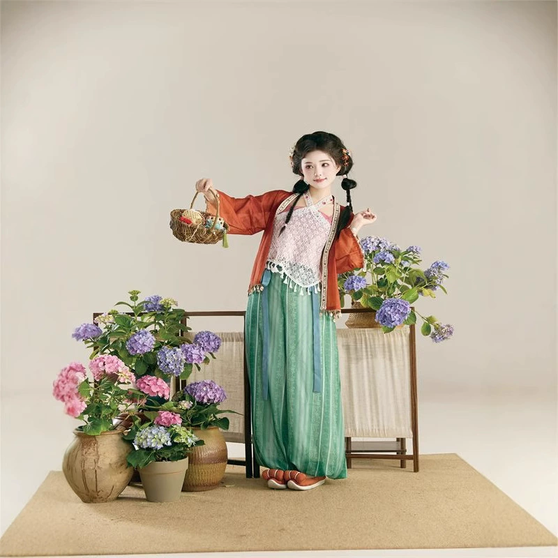 Оригинальные женские шаровары династии Хань, новинка 2025 года, весенне-летняя юбка с элементами Хань для похудения, повседневный новый костюм в стиле шинуазри