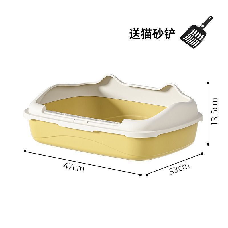 Basina de arena para gatos super grande anti-spillado exterior inodoro para gatos anti-odor enorme lavabo de arena para gatos abierto lavabo de orina para excremento de arena para gatos