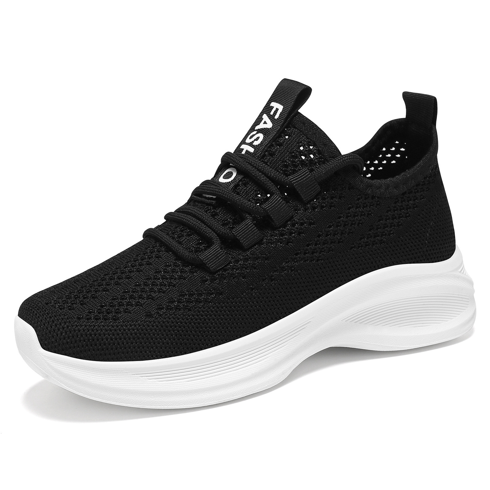 Zapatos de moda de primavera para mujeres 2026 zapatos de malla de tela transpirables zapatos de correr suaves zapatos casuales zapatos deportivos de comercio exterior