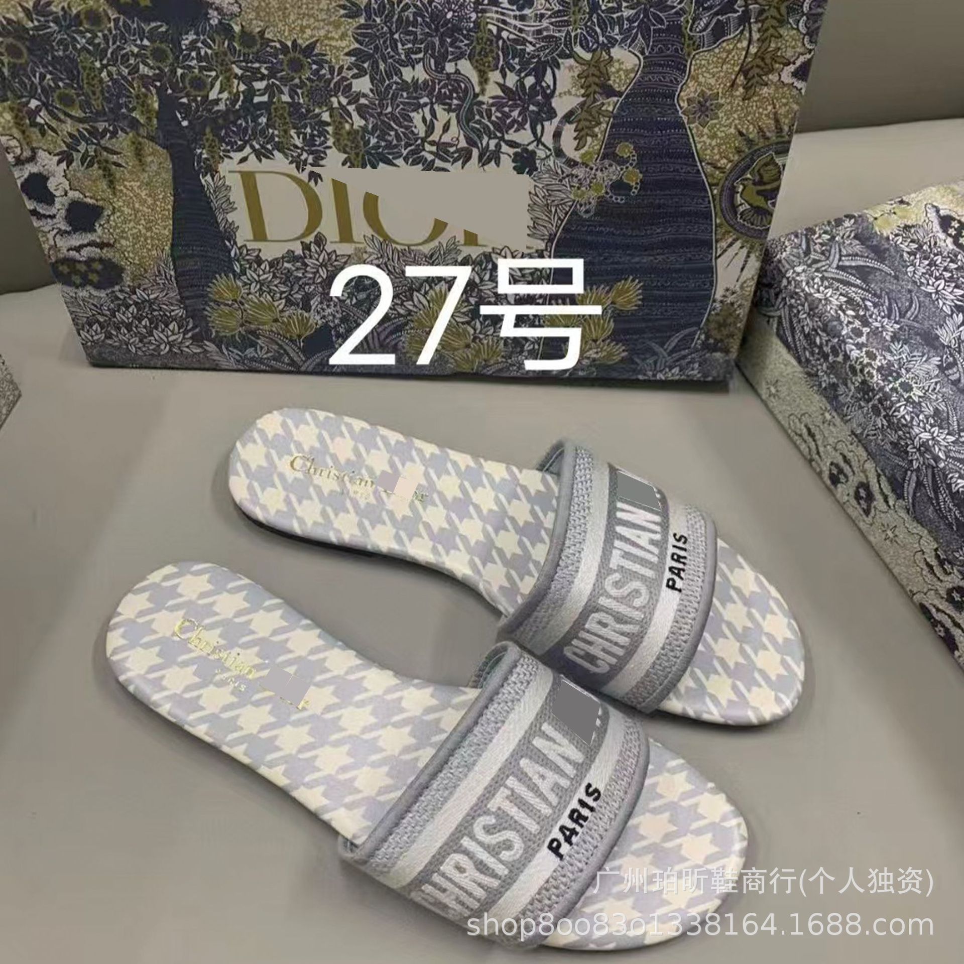 Zapatillas clásicas de alta versión D casa bordadas en una línea Zapatillas de piel de oveja para mujer