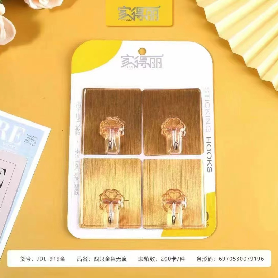 Tres ganchos viscosos transparentes de fresas rosa ganchos viscosos de dibujos animados ganchos viscosos multifuncionales para hogares dormitorios para estudiantes