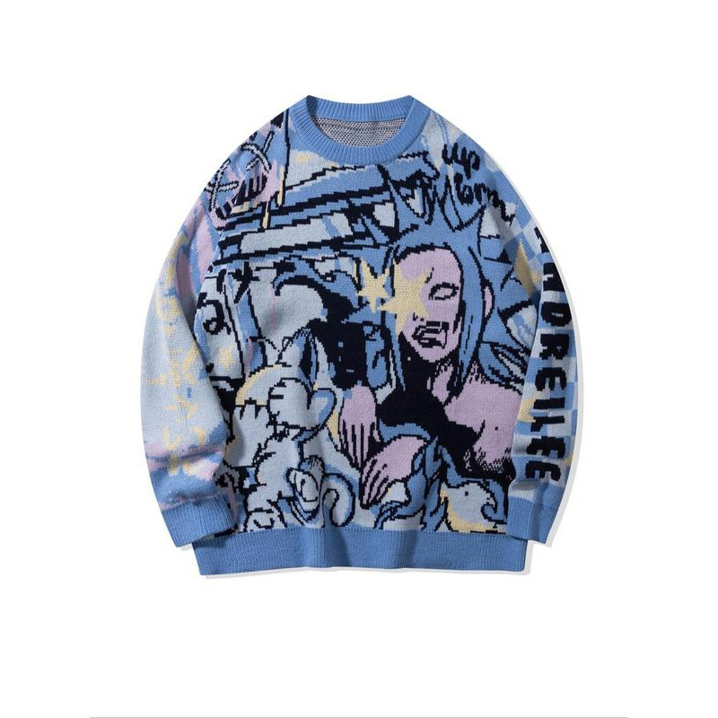 S 58086 Men's Hip-Hop Knit Sweater Men's Hip-Hop Knitwear Cross-Border Fast Shipping S 58086 Men's Hip-Hop Knit Sweater Men's Hip-Hop Knitwear Cross-Border Fast Shipping